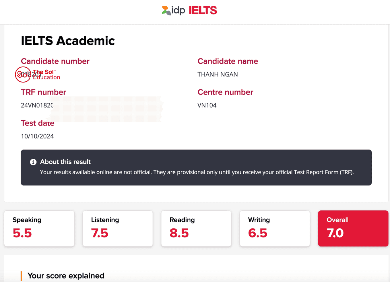Nguyen Thanh Ngan 7.0