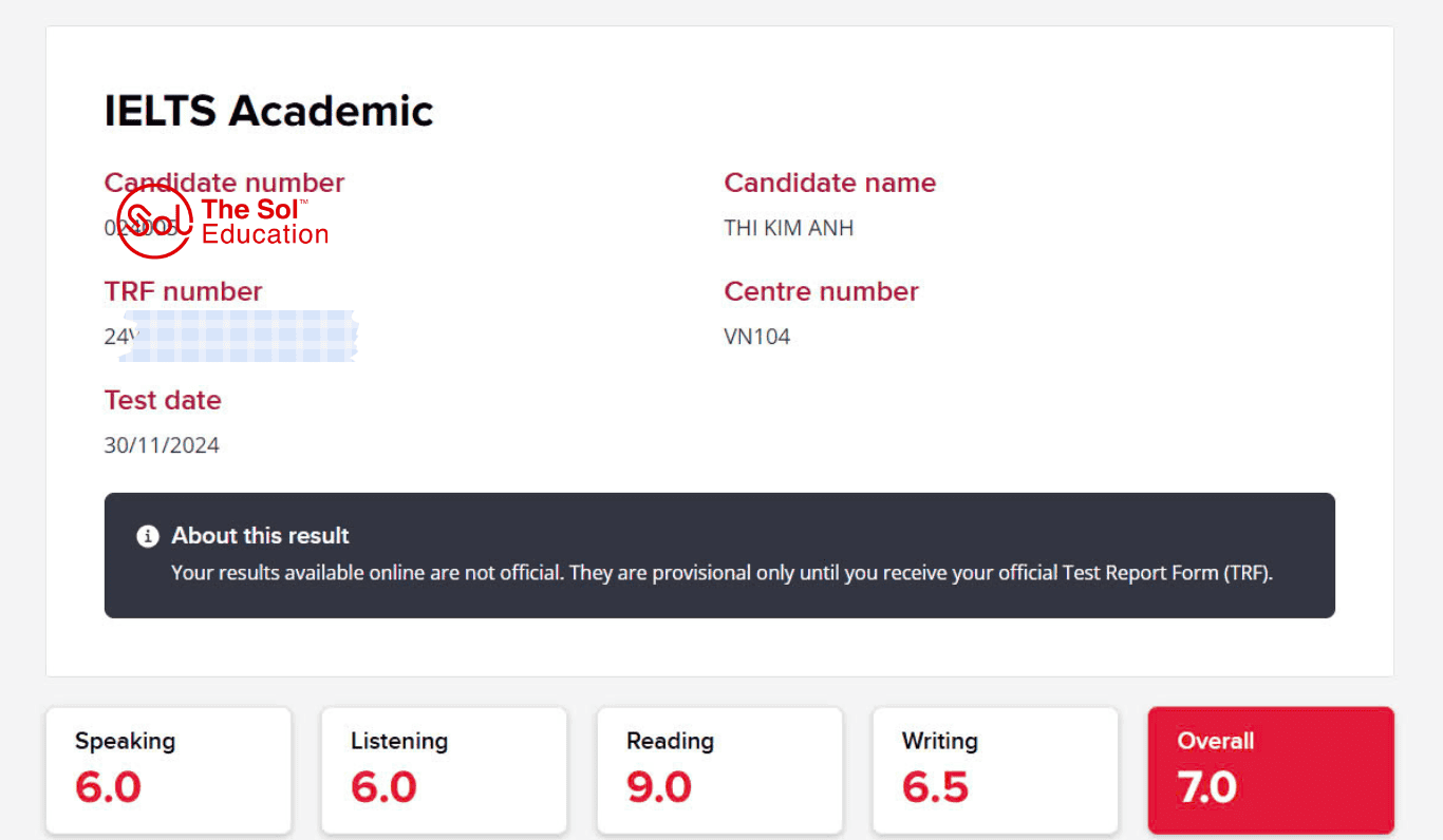 Nguyễn Thị Kim Anh 7.0